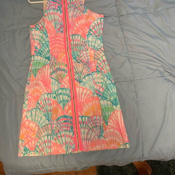 Lily Pulitzer Pink/Blue Seashell Print Dress - Picture 4 of 6